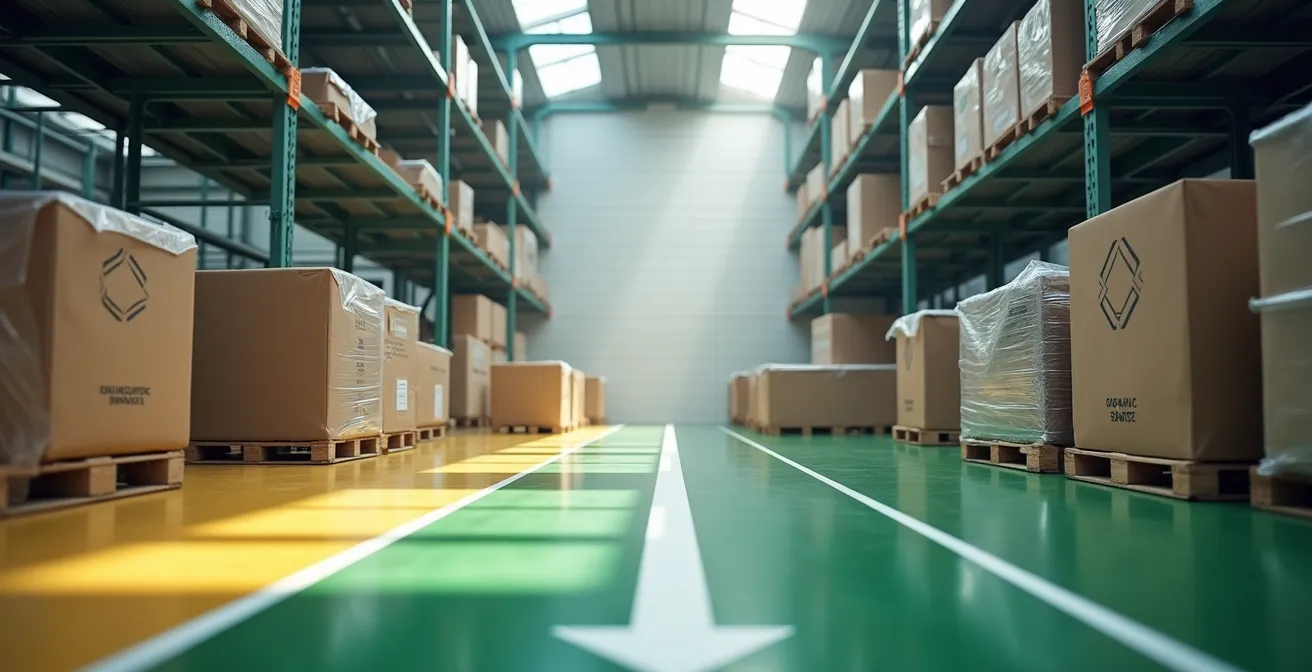 Systematische Trennung von Bio- und konventionellen Waren im Lager