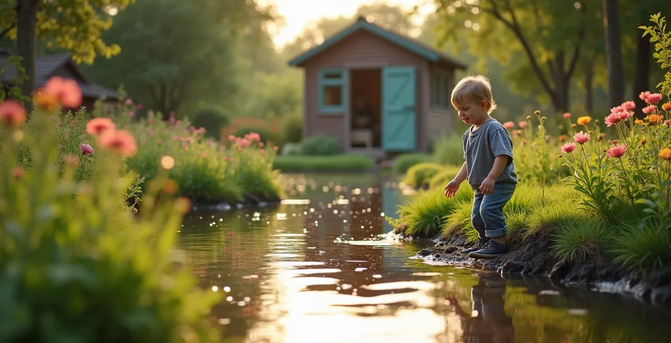 Naturnahe Teichsicherung im Kleingarten ohne Zaun