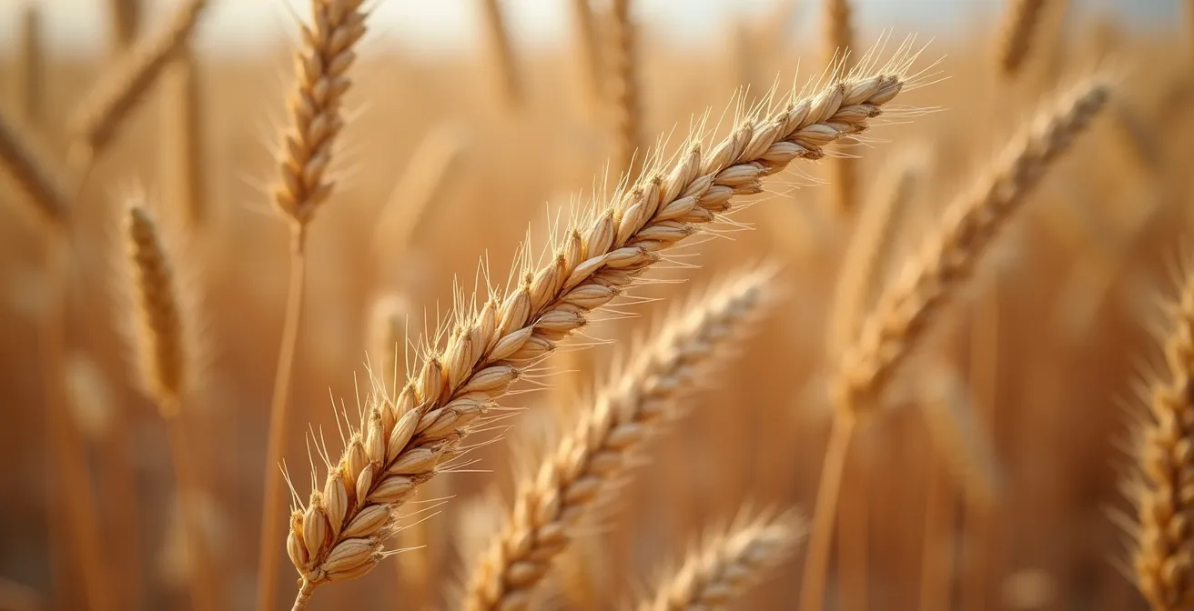 Sorghum-Anbau auf trockenem Brandenburger Sandboden mit Biogasanlage im Hintergrund